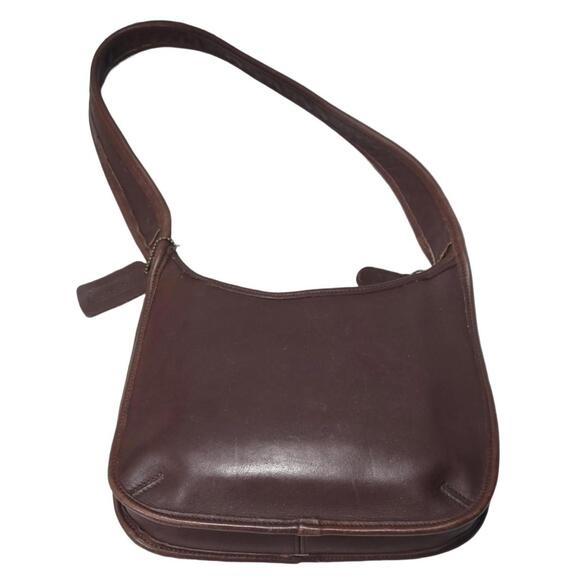 Vtg Y2K Coach Ergo Mini 9020 Mahogany Brown W/ Leather Tag Charm Excellent Cond - Picture 4 of 16